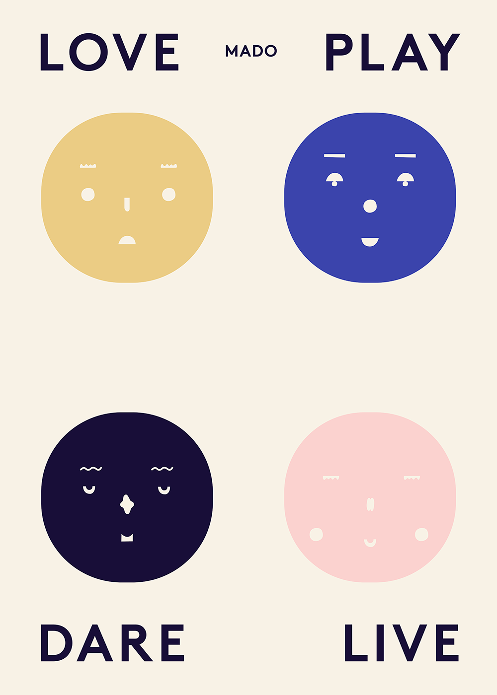 Print Poster | Four Feelings - 50x70cm