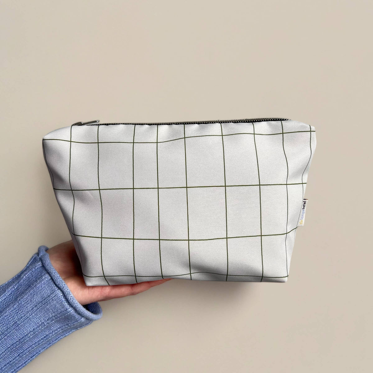 Kulturtasche Checked | grün