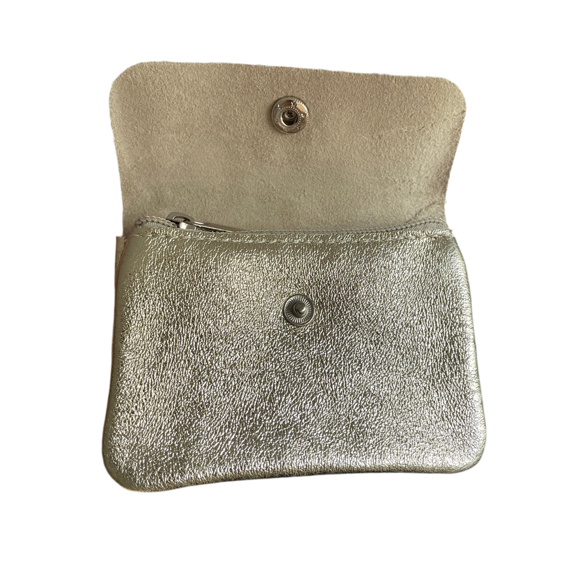 Geldbeutel klein | Leder | gold glitzernd
