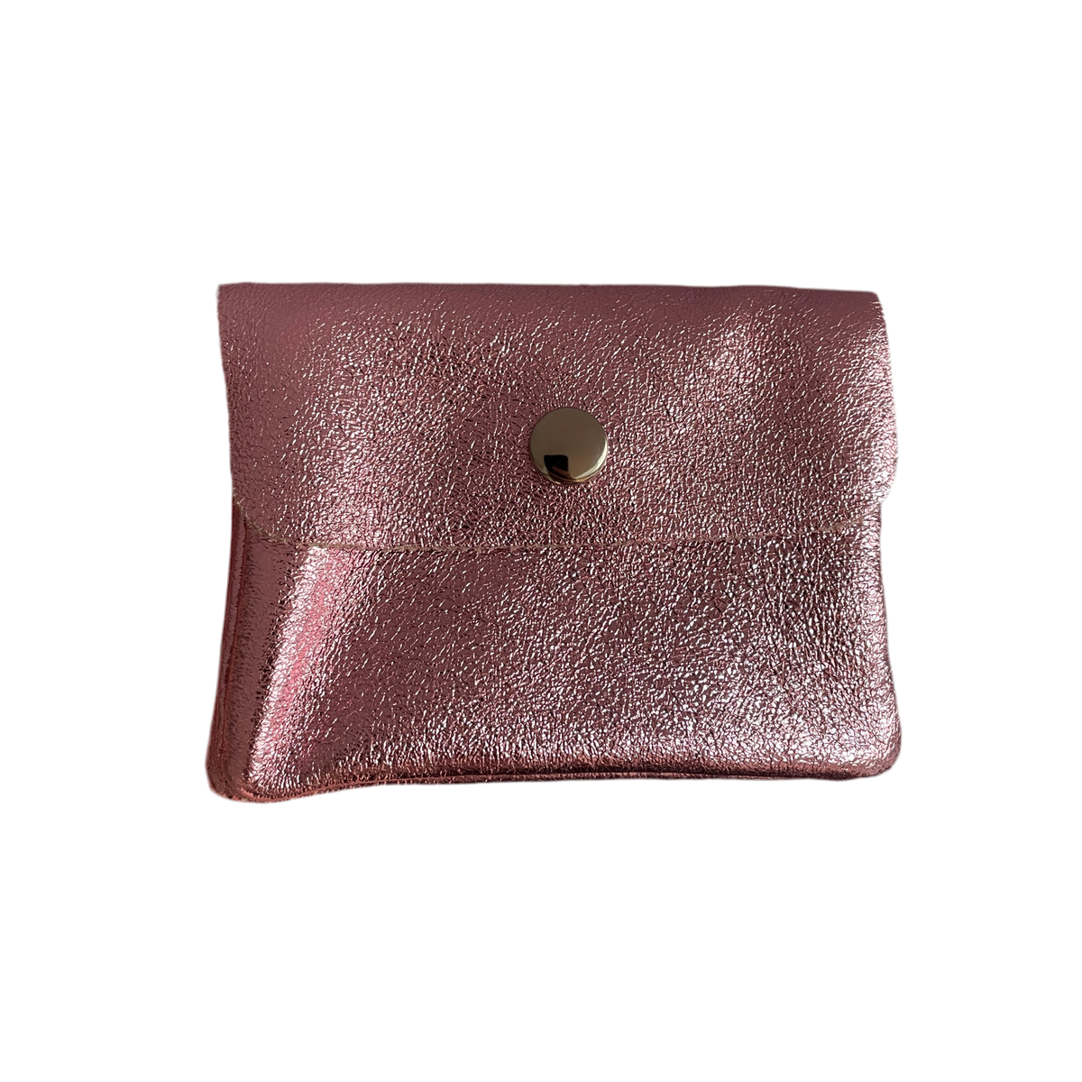 Geldbeutel klein | Leder | rosé glitzernd