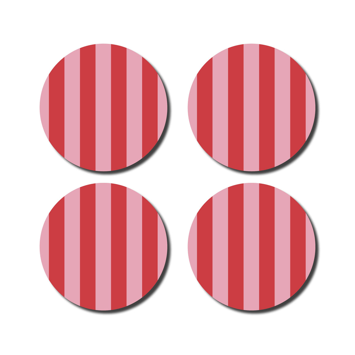 Untersetzer Striped | pink/rot