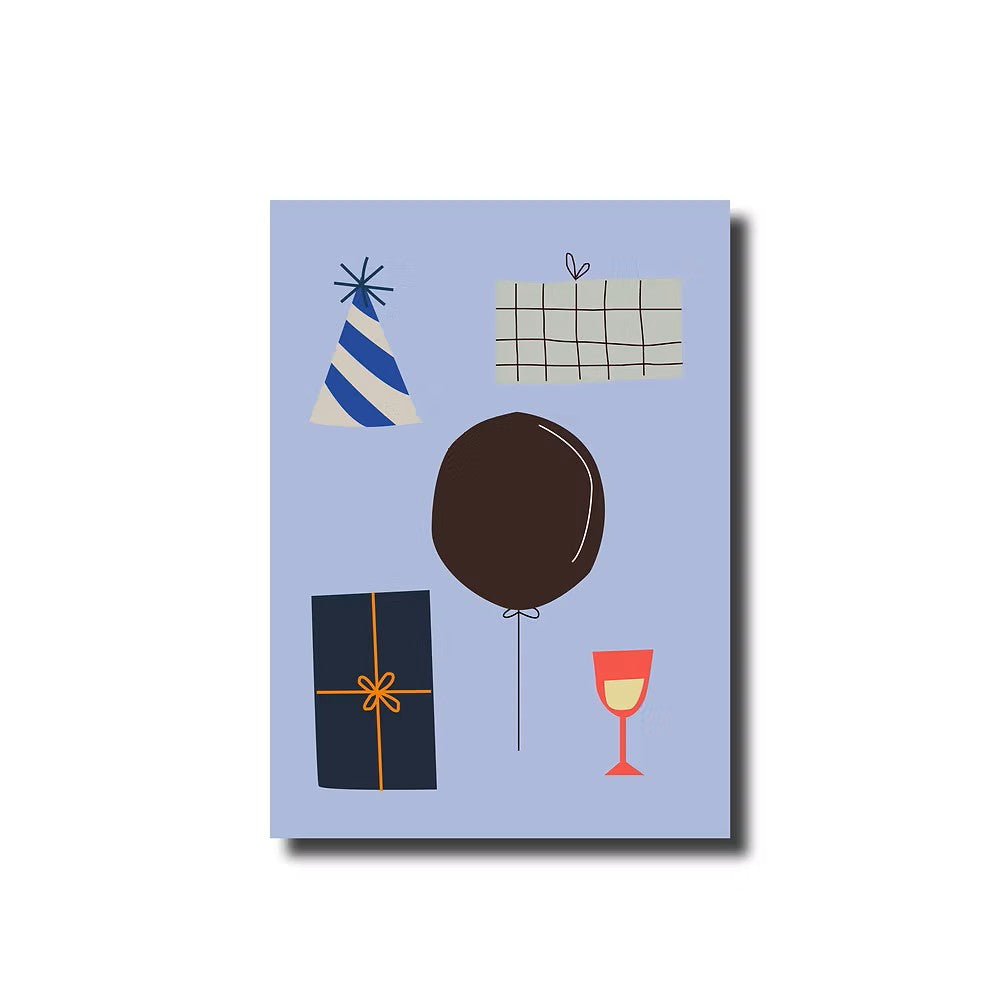 Postkarte | Party in lila