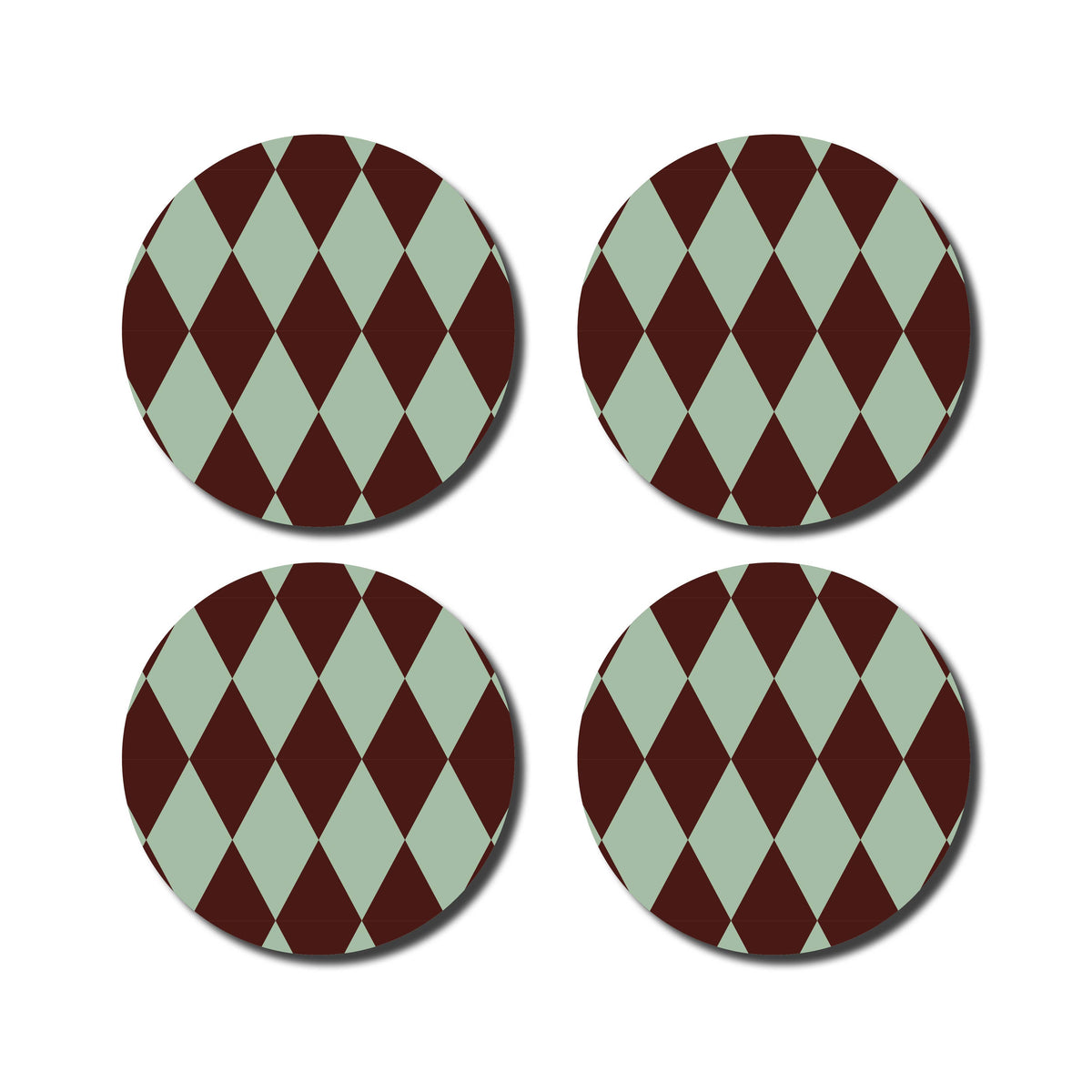 Untersetzer Diamond | Mint/Aubergine