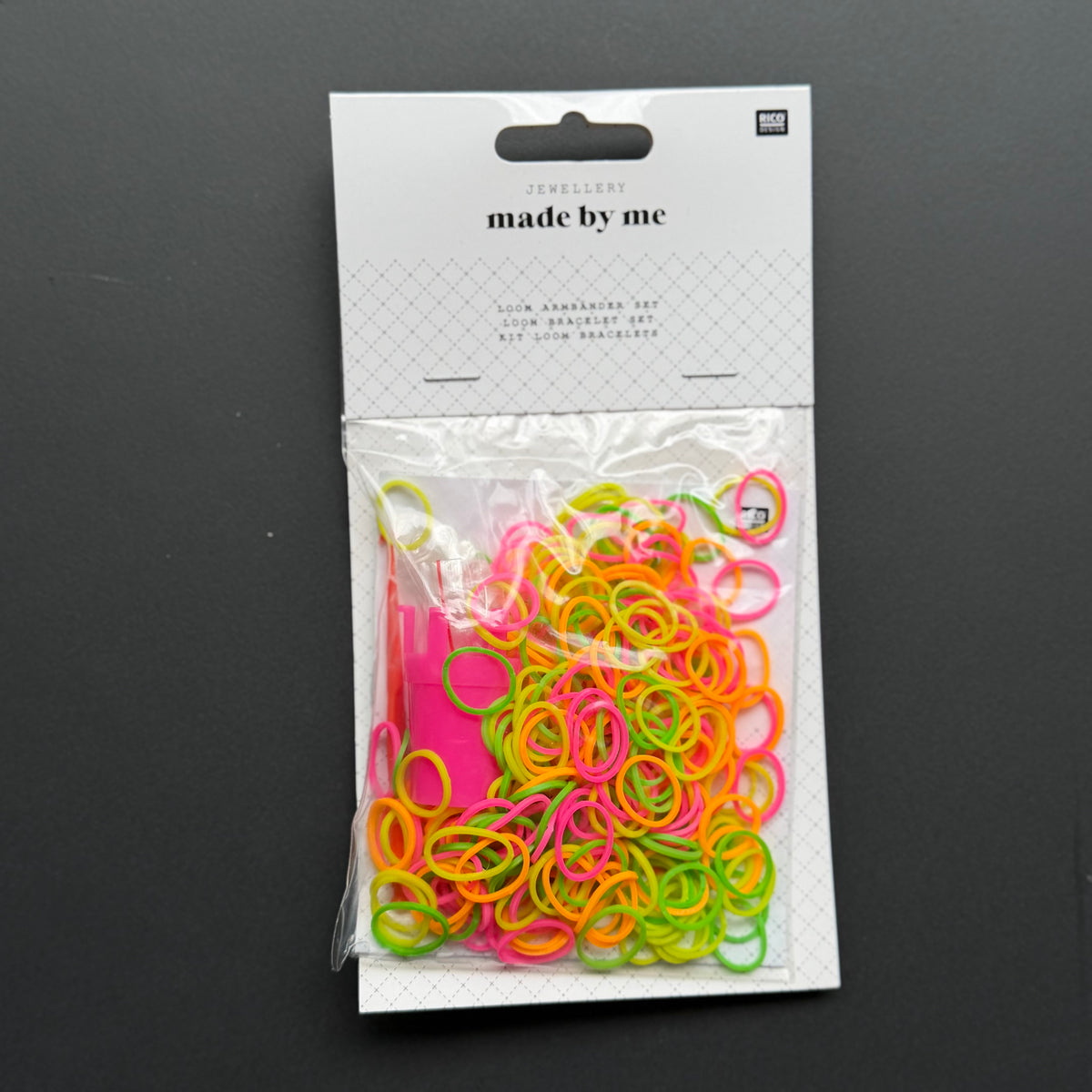 Bastelset |  Loom Armbänder Strickliesel Set Neon