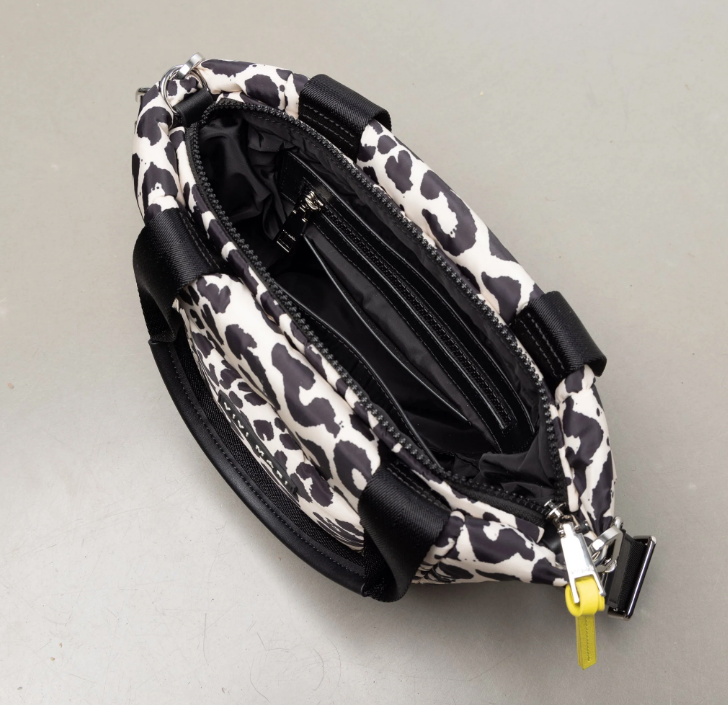 Padded Tote Bag Small | Leo Splashes Black/Sand