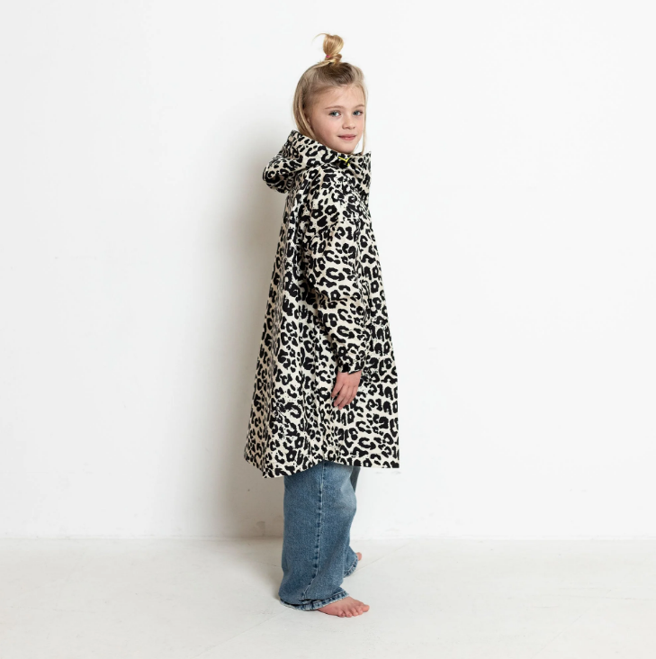 Regenponcho Kids Leo Splashes | Black/Sand