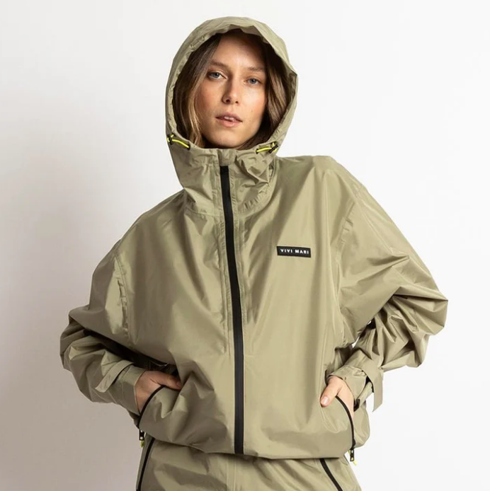 Regen-Jacke Uni | pale olive