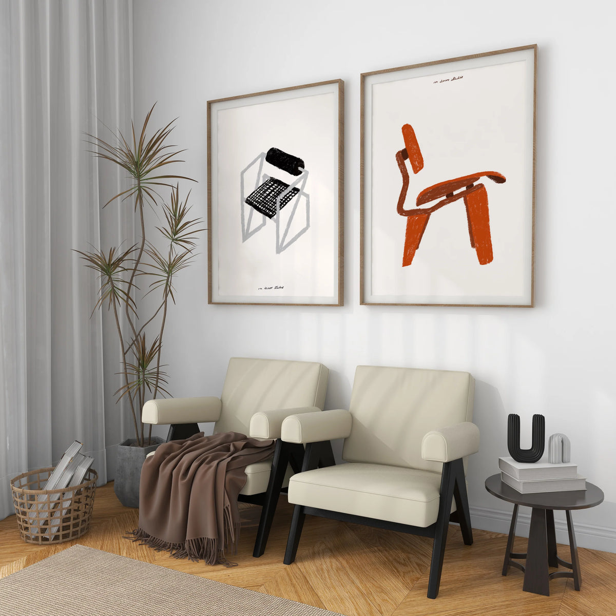 Poster Print A3 | Retro Stuhl
