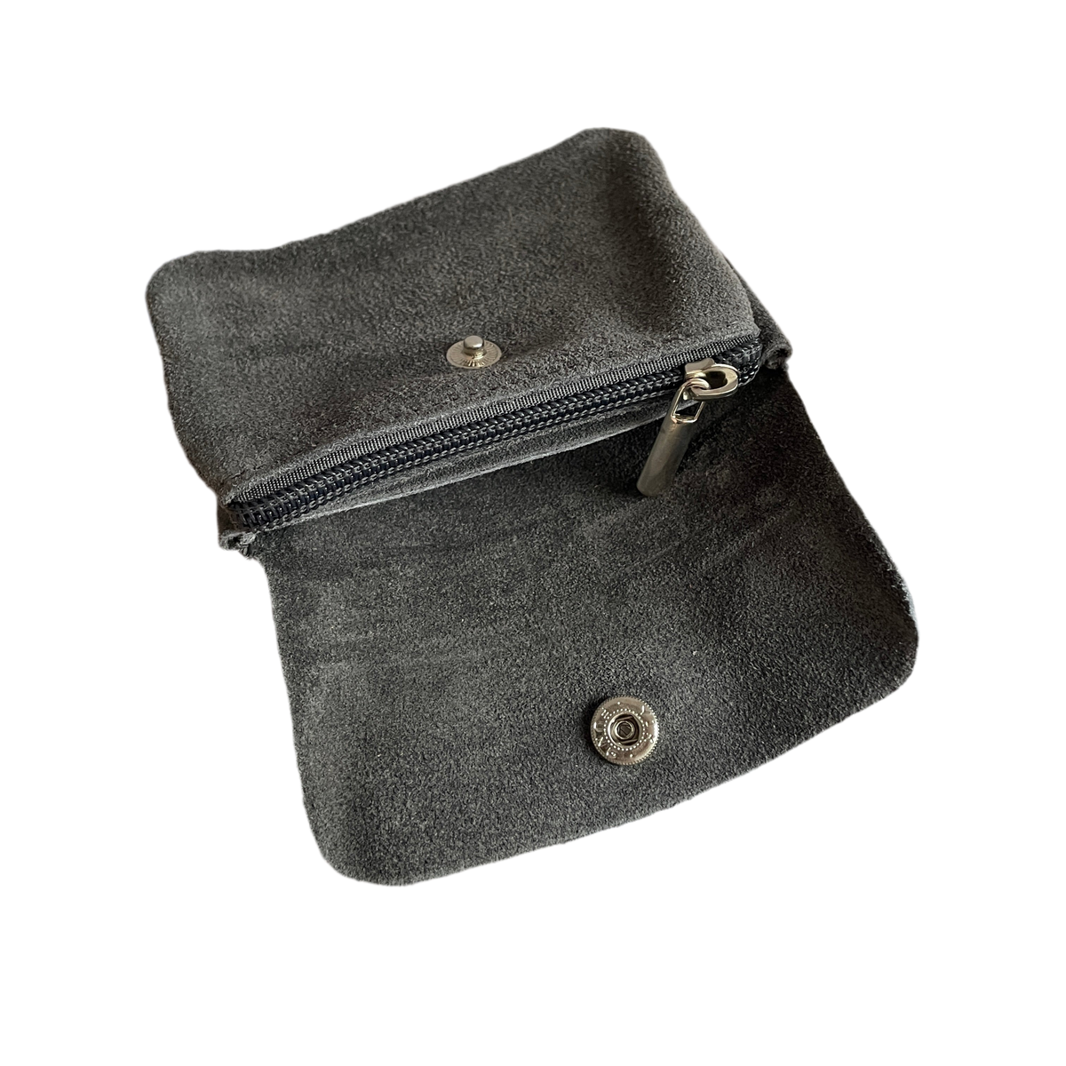 Geldbeutel klein | Wildleder | grau