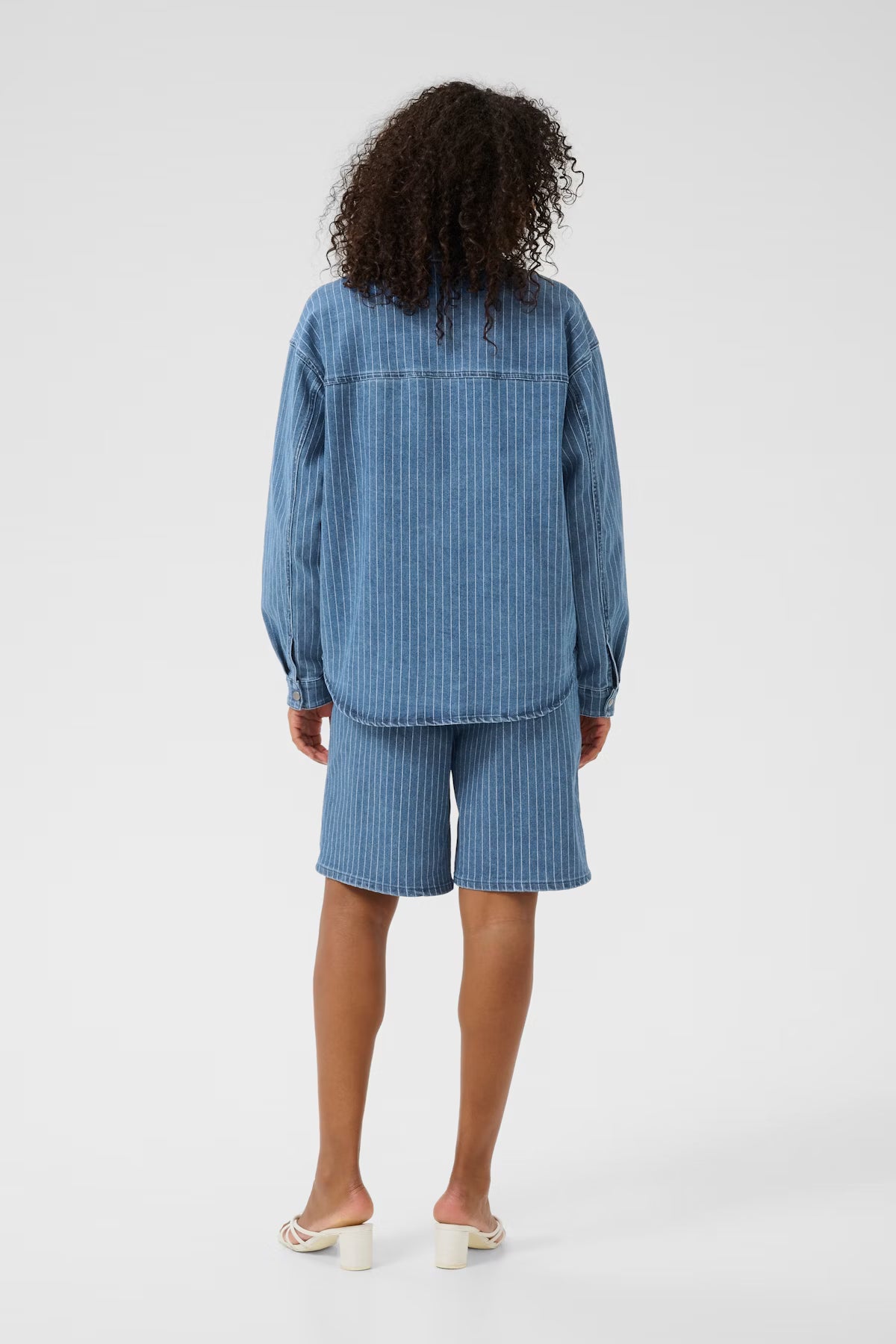 Denimhemd KAreece | Medium Blue Pinstripes