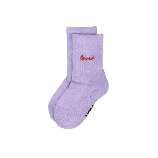 Socken | "Loved" Lila für BABY & KIDS