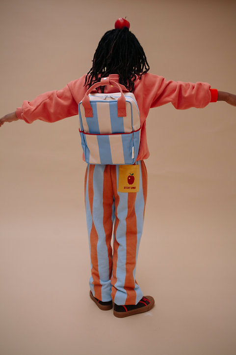 Rucksack Small Stripes | Cloud Blue & Twiggy Beige