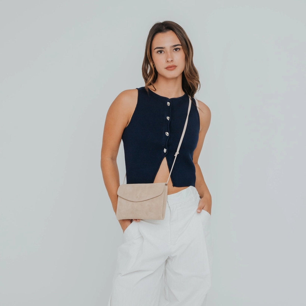 Cute Clutch | Suede Caramelo