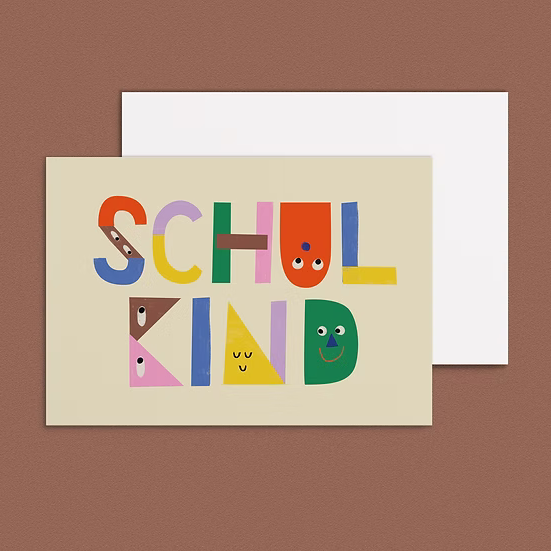 Postkarte | Schulkind Faces