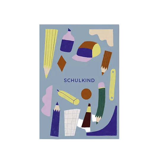 Postkarte | Schulkind Stifte