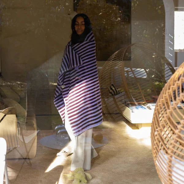 Badetuch Naram | Wine & Lavender Blue