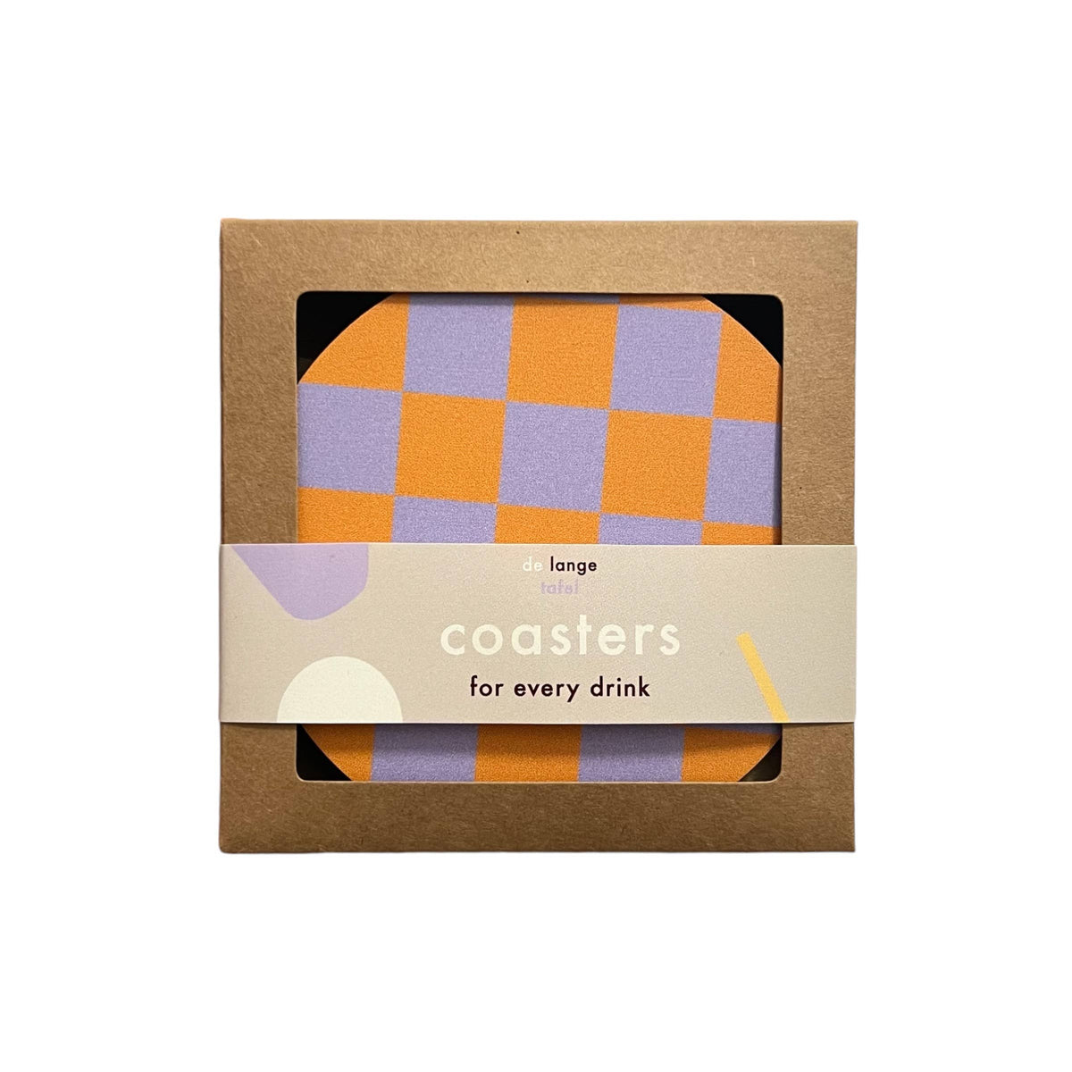 Untersetzer Checked | orange/lila