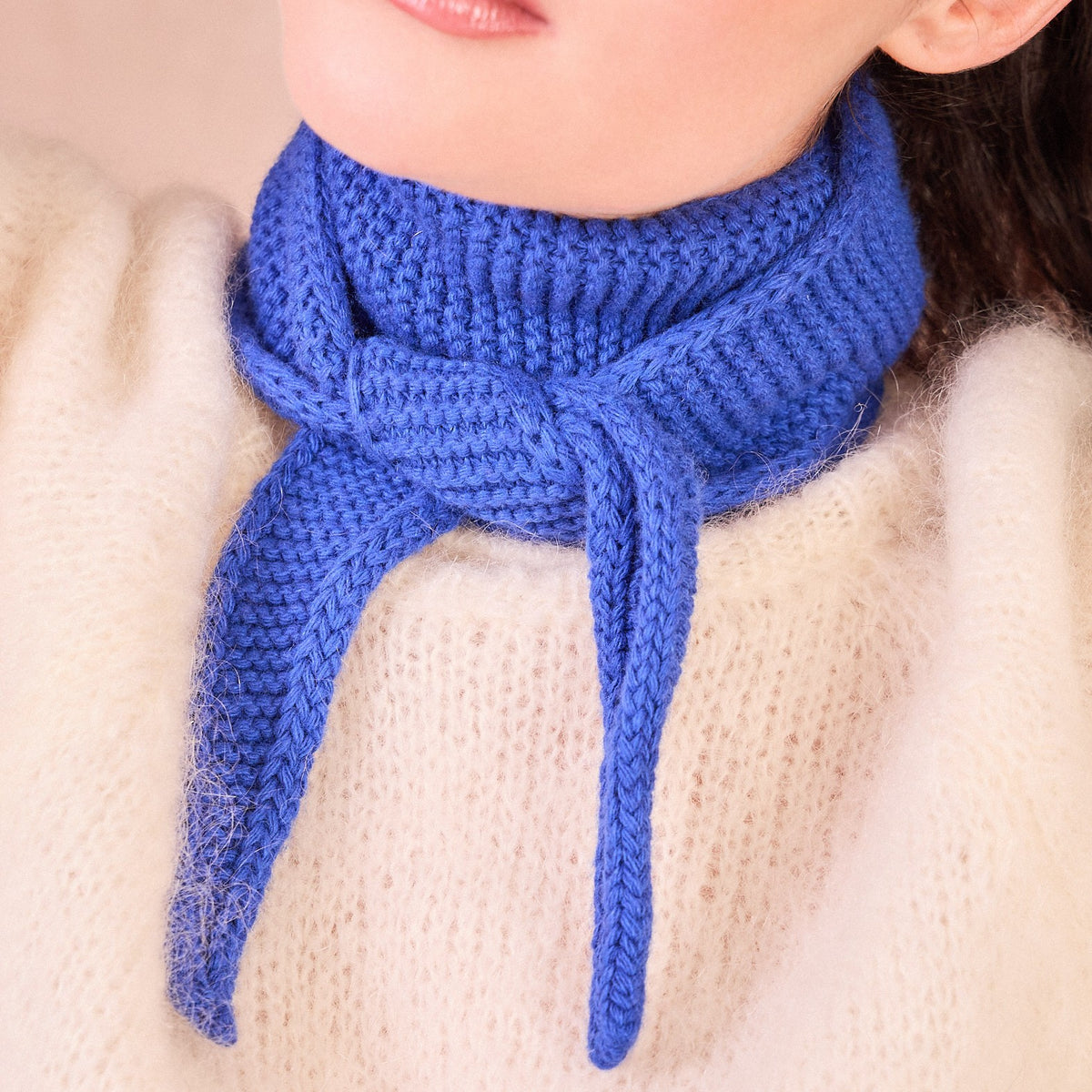 Strickschal Écharpe Sophie | Bleu Électrique