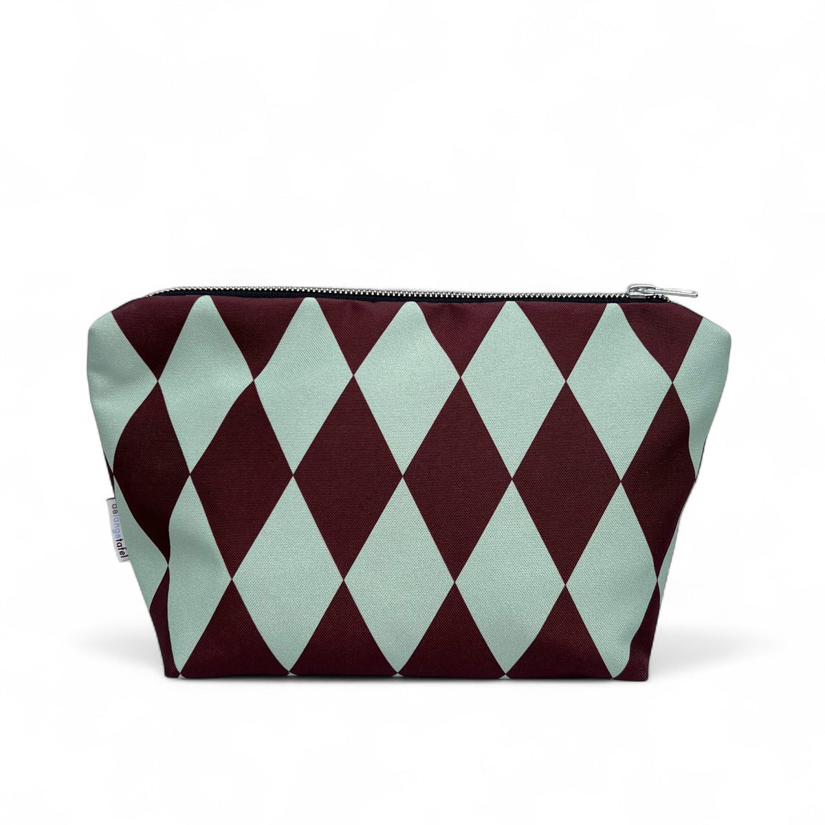 Kulturtasche Diamond | Grün/Aubergine