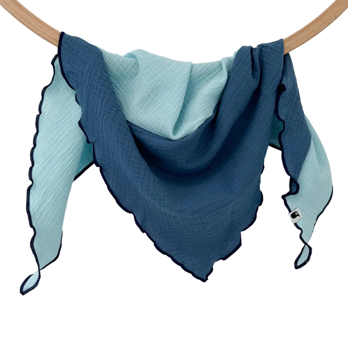 Musselintuch Kids | Jeansblau/Hellblau