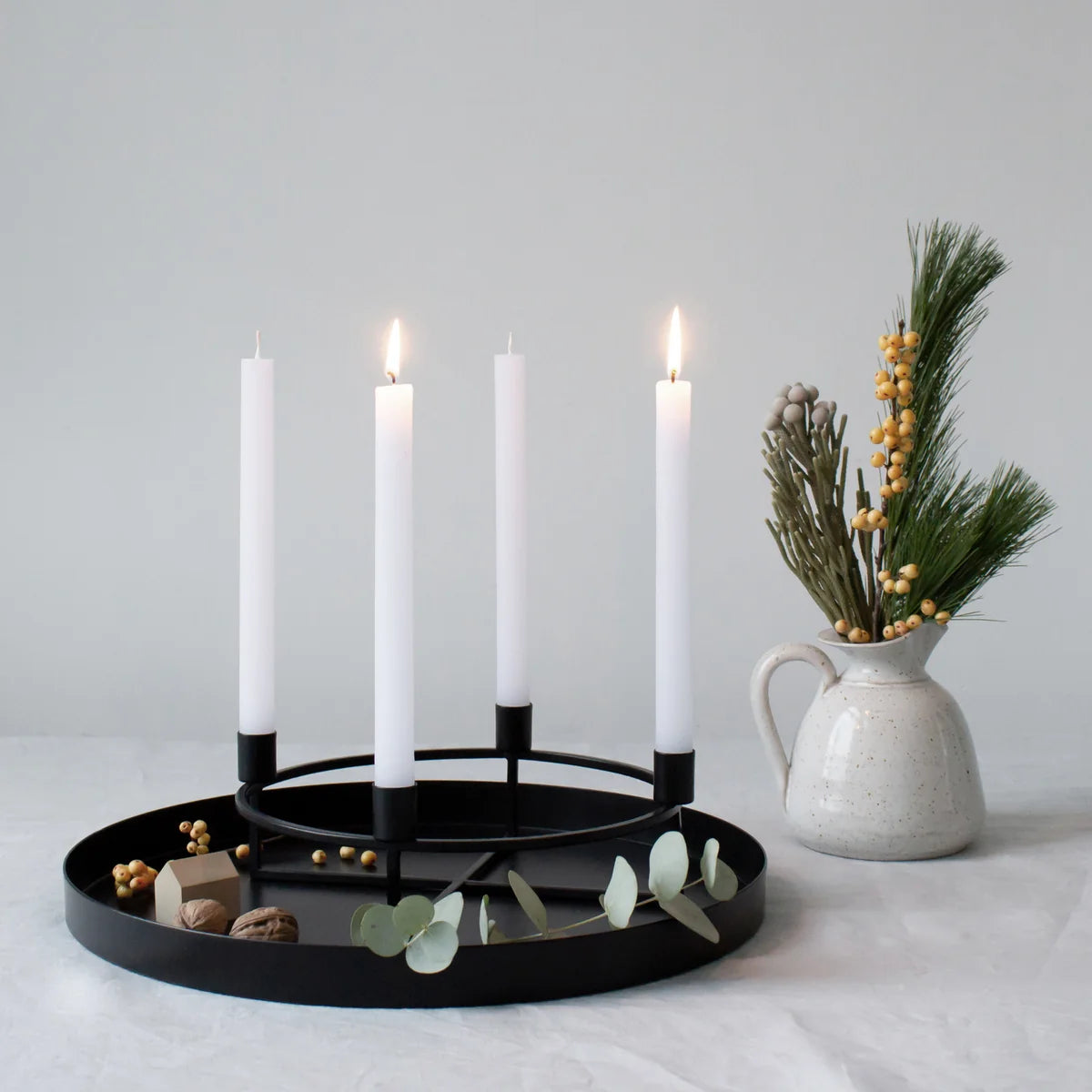 Kerzenständer 4Flames | Rund/Schwarz