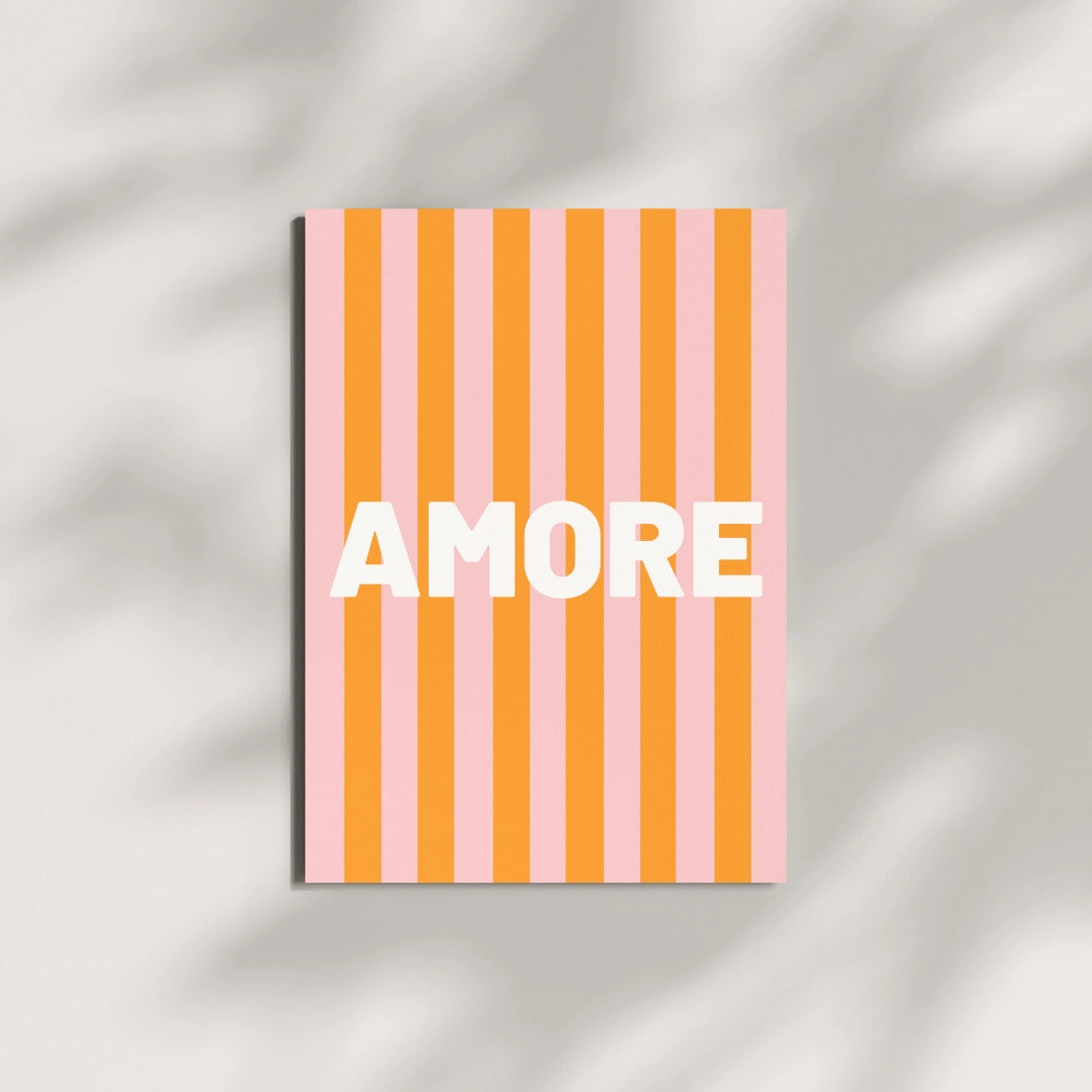 Postkarte aus Holzschliffpappe | AMORE