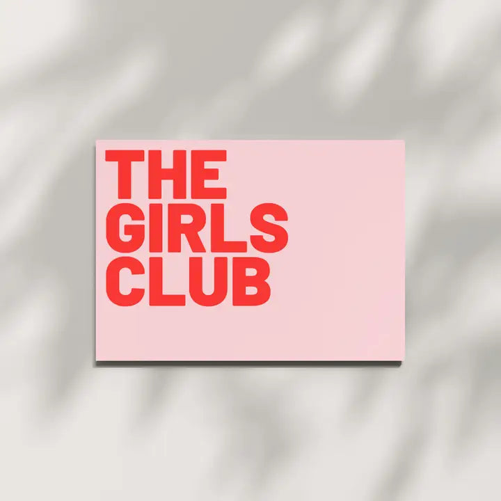 Postkarte aus Holzschliffpappe | THE GIRLS CLUB