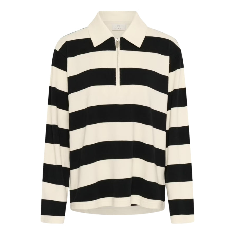 Poloshirt KApicca | Black White Stripe