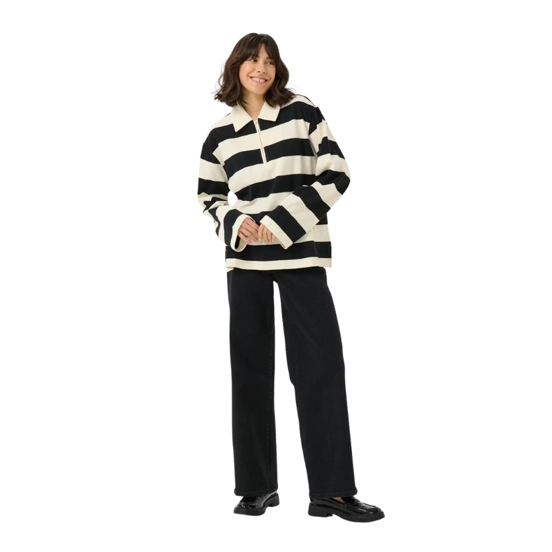 Poloshirt KApicca | Black White Stripe