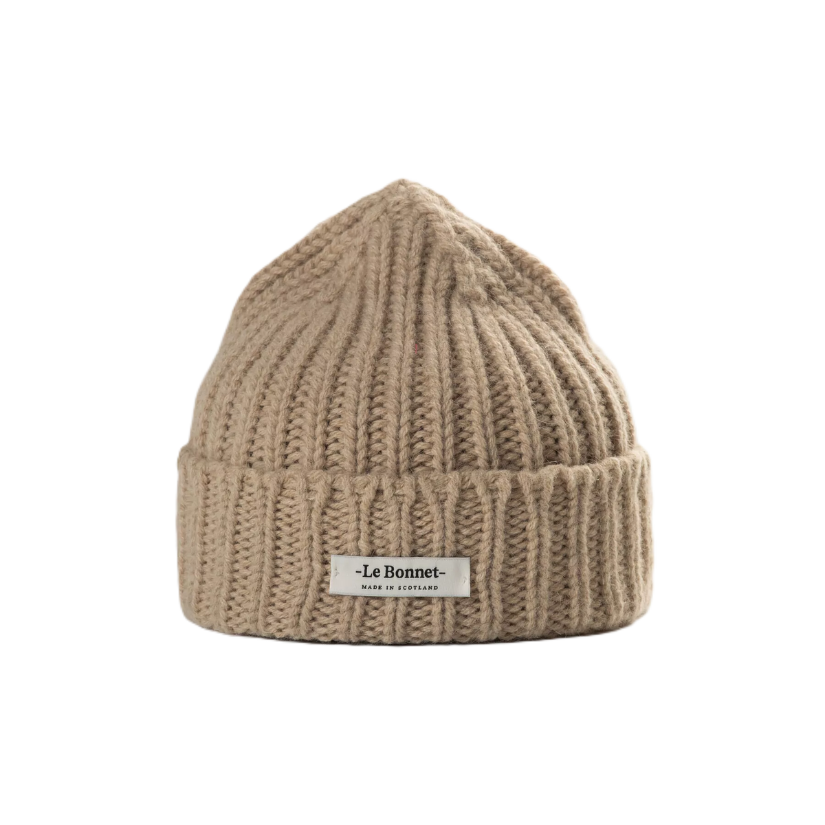Beanie Logo in der Farbe Sand von Le Bonnet bei Frau Rabe im Concept Store Die Halle