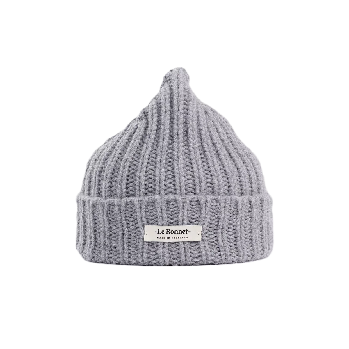 Beanie Logo in der Farbe Smoke von Le Bonnet bei Frau Rabe im Concept Store Die Halle