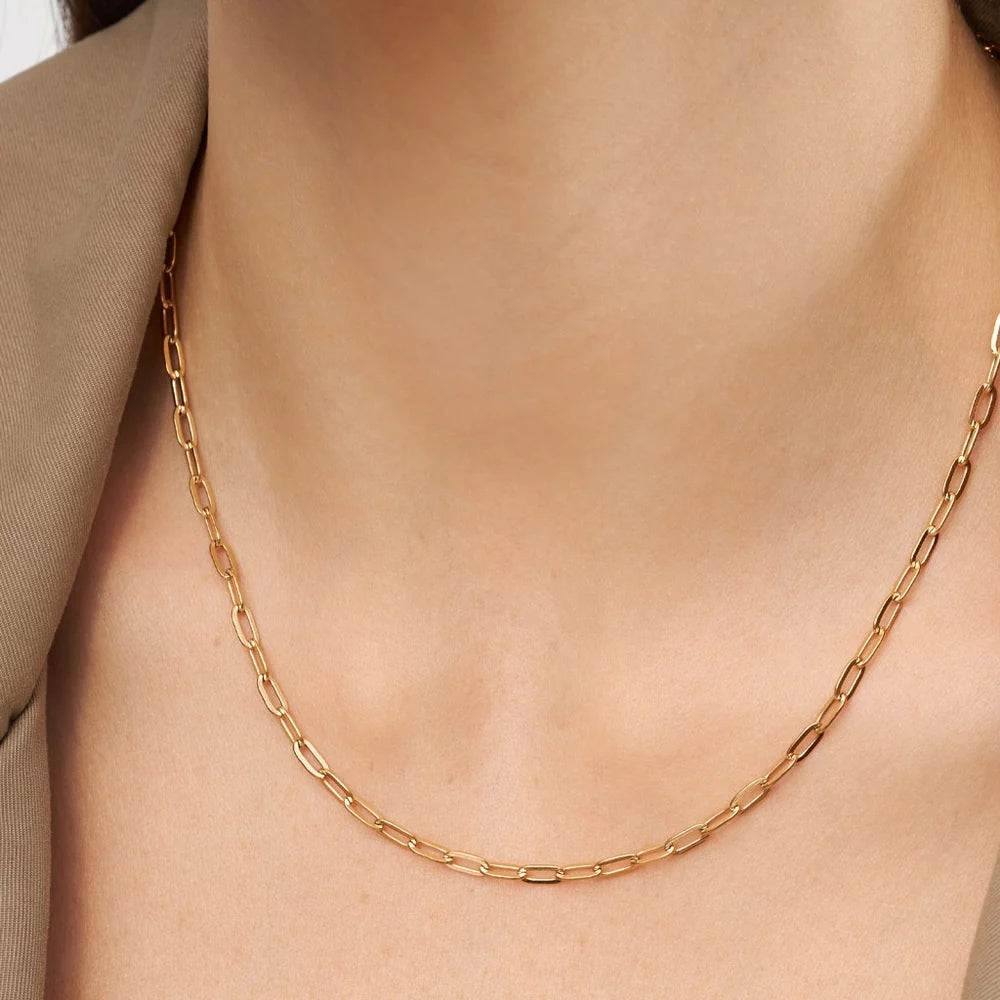 Halskette | Paperclip Gold