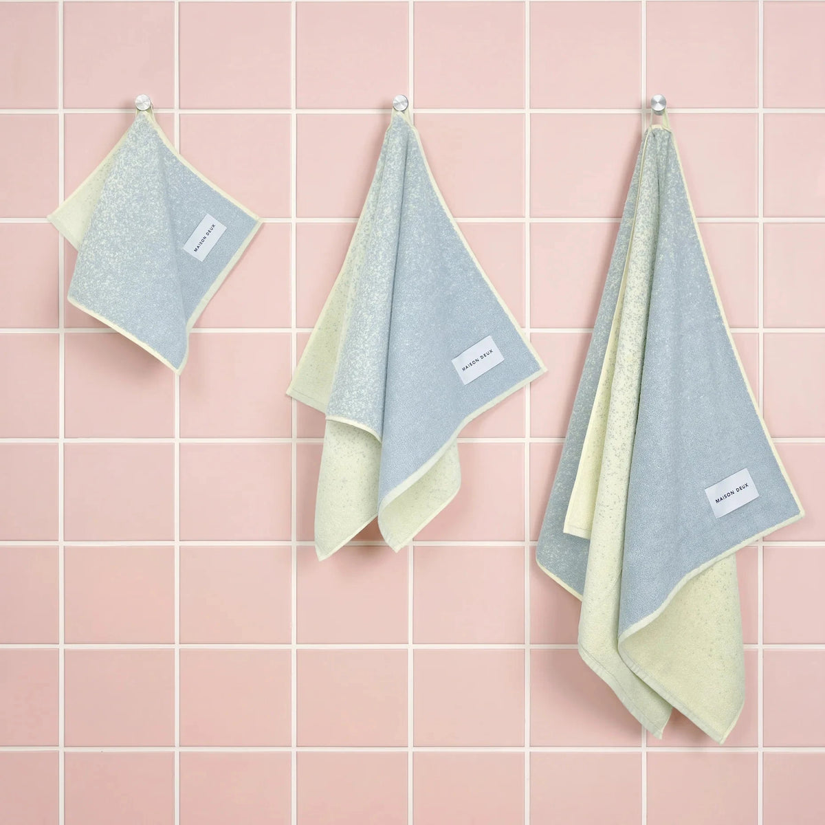 Gästehandtuch Gradient | Blau & Buttergelb