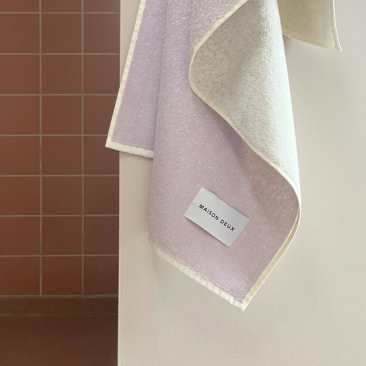 Gästehandtuch Gradient | Lila & Vanille