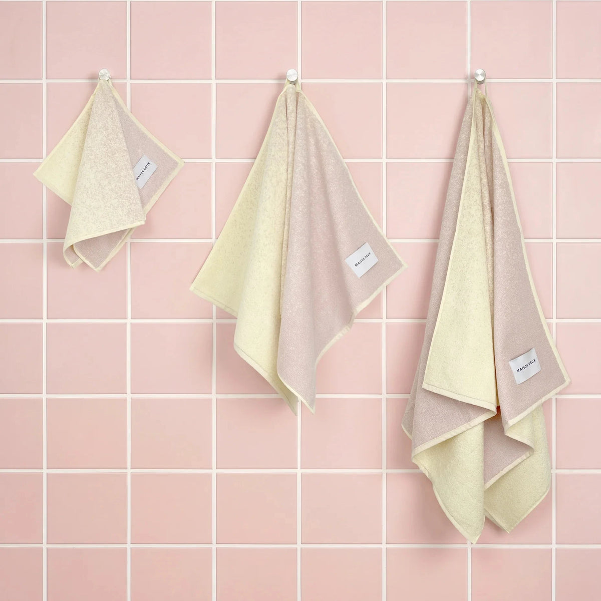 Gästehandtuch Gradient | Rosa & Buttergelb