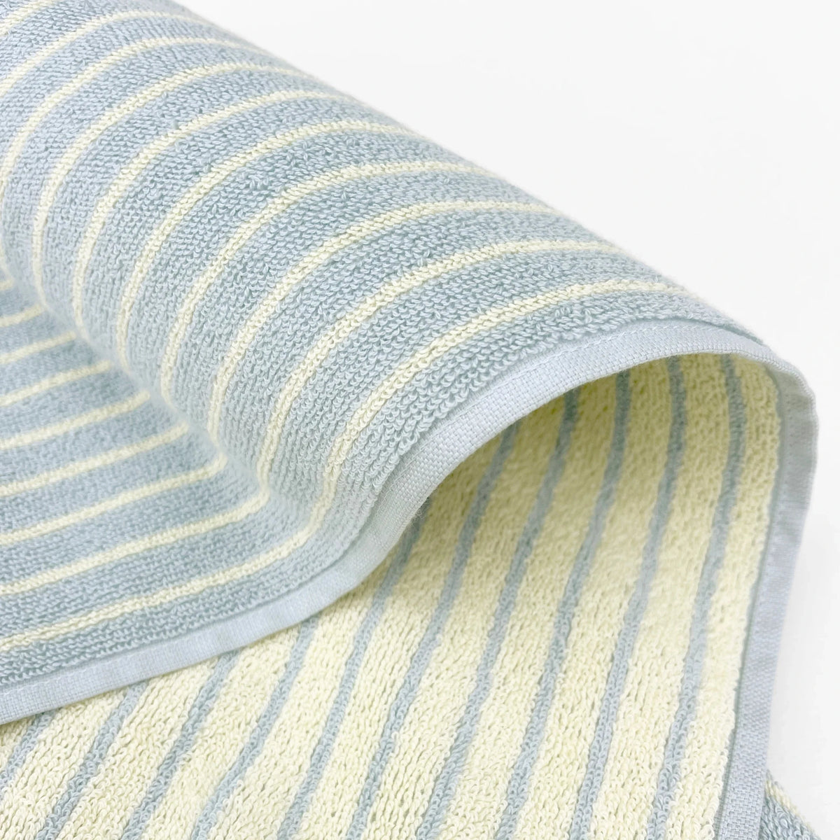 Gästehandtuch Stripes | Hellblau & Buttergelb