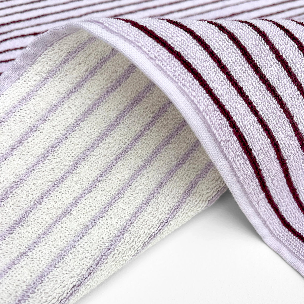 Gästehandtuch Stripes | Lila & Bordeaux