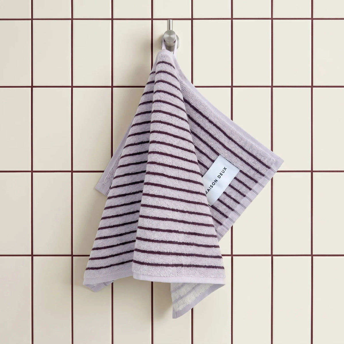 Gästehandtuch Stripes | Lila & Bordeaux