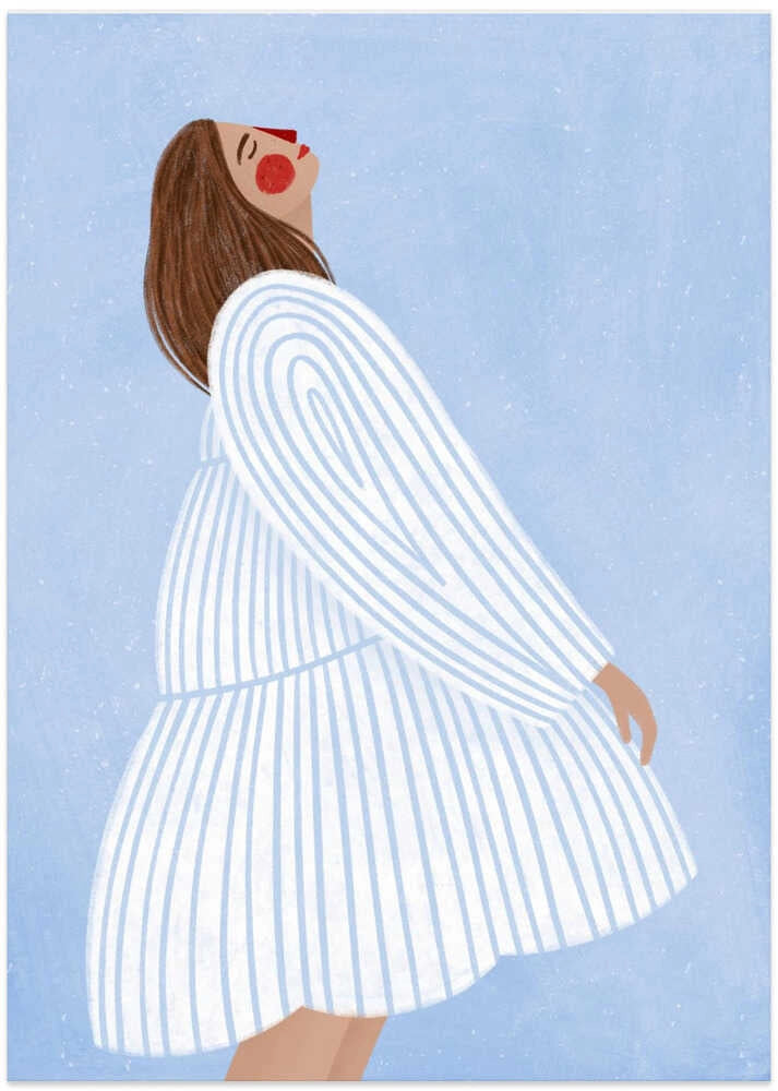 Poster | The Woman With The Blue Stripes - 50x70cm