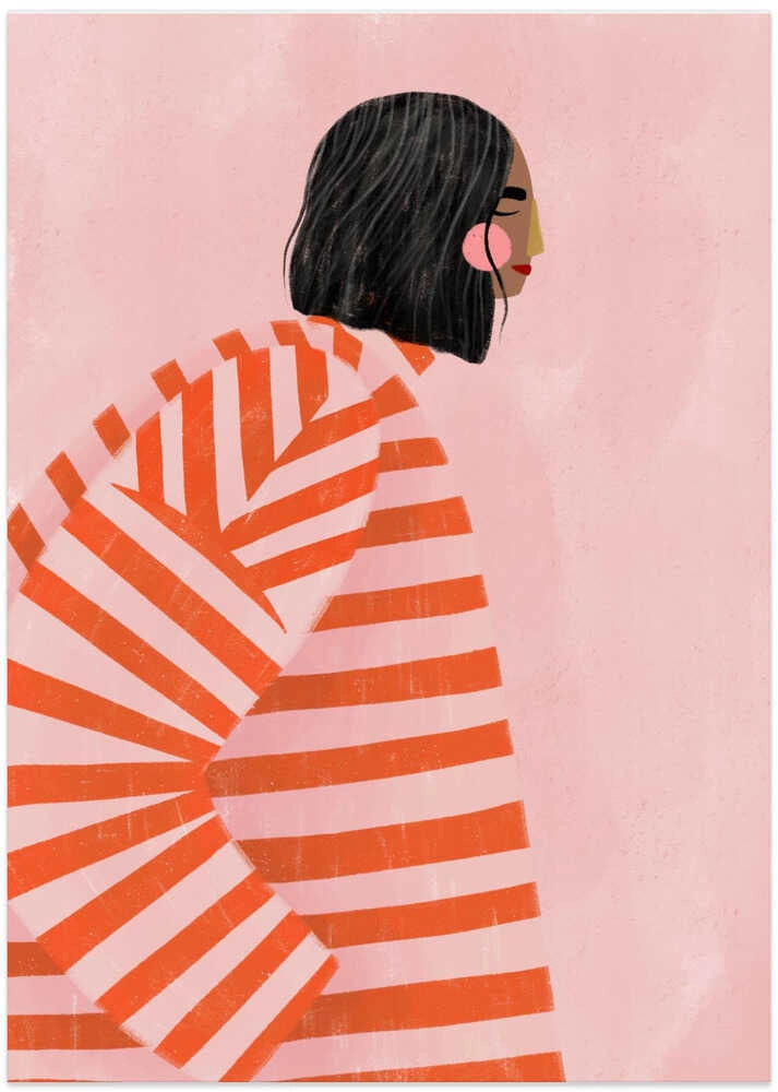 Poster | The Woman With The Orange Stripes - 50x70cm
