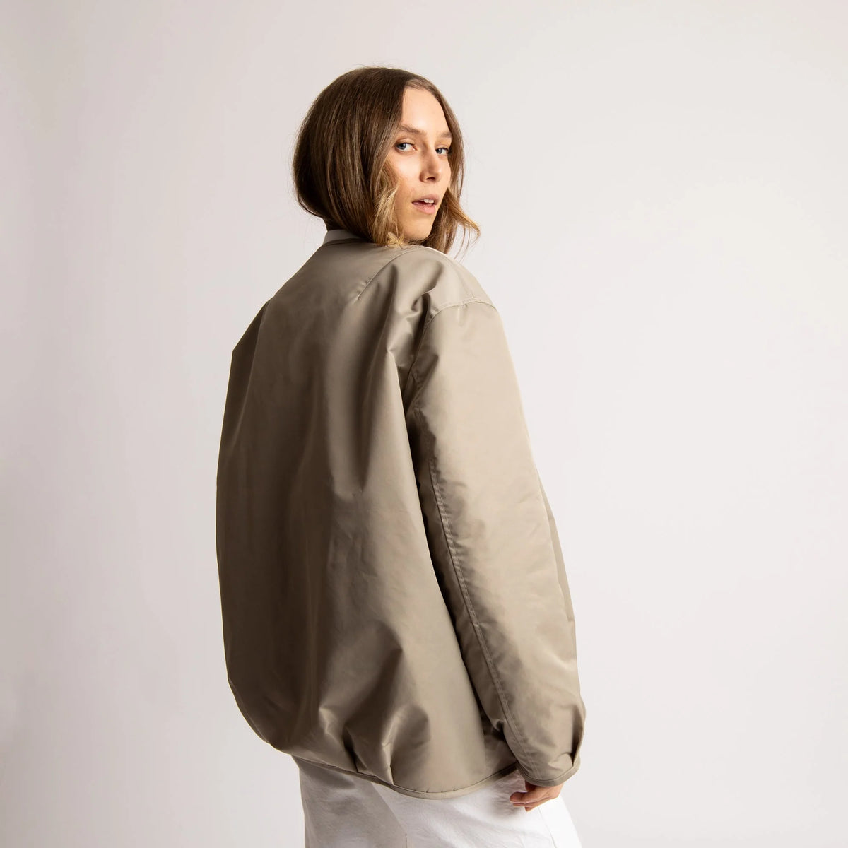 Reversible Bomber Jacke | Stone/Leo Sand-Stone