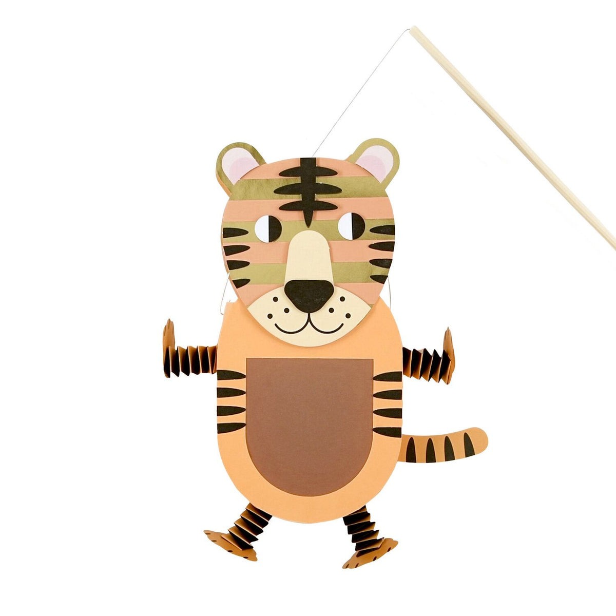 Tiger Laternen-Bastelset von Rico Design – mehrfarbig, komplett mit Bastelmaterial und Laternenstab für St. Martin. Jetzt bei Frau Rabe entdecken.