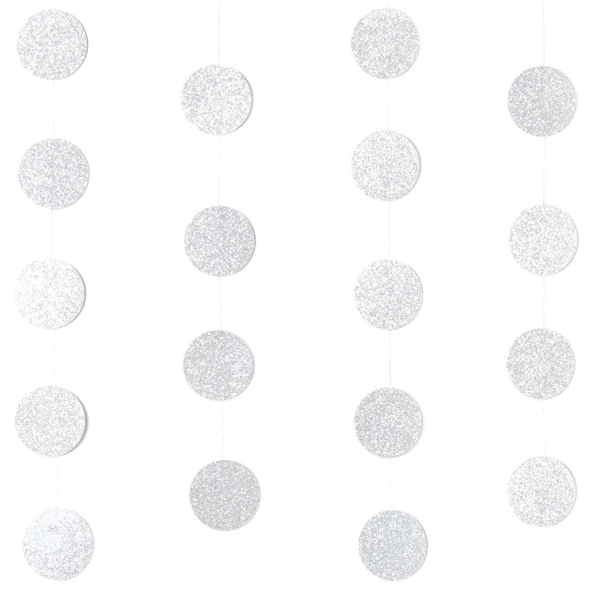 Girlande Kreise | Glitter-Silber