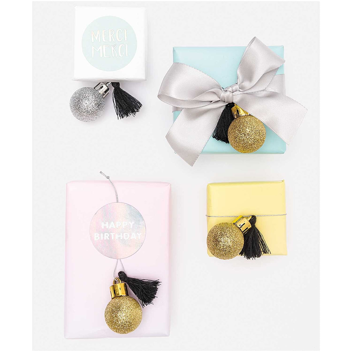 Mini Kugel Anhänger | Gold/Silber