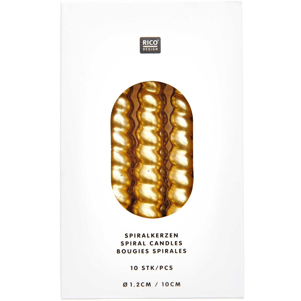 Spiralkerzen  10cm | Gold