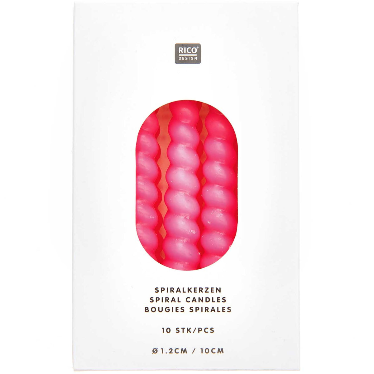 Spiralkerzen  10cm | Neon Pink