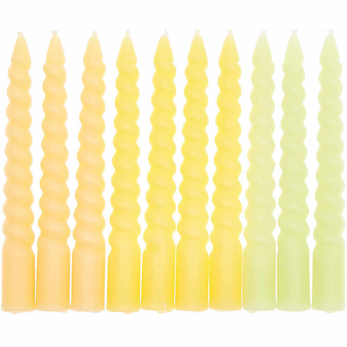 Spiralkerzen Mix 10cm | Smokey Gelb