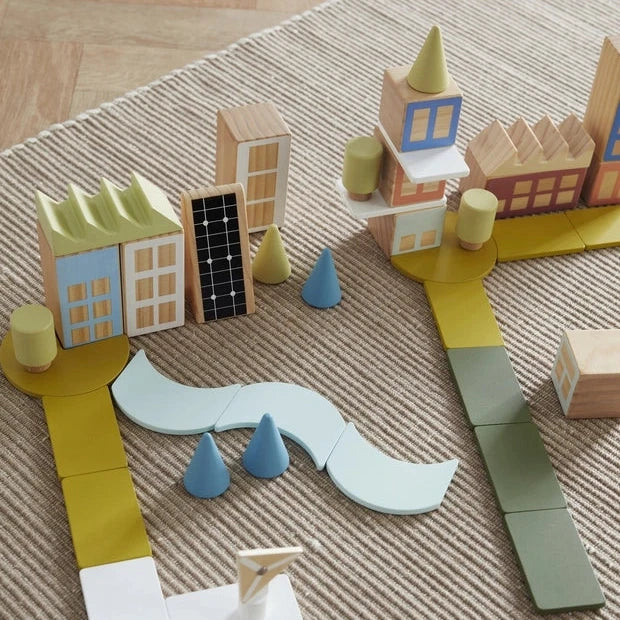 Kinderspielzeug Bauklötze | Stadt Aiden