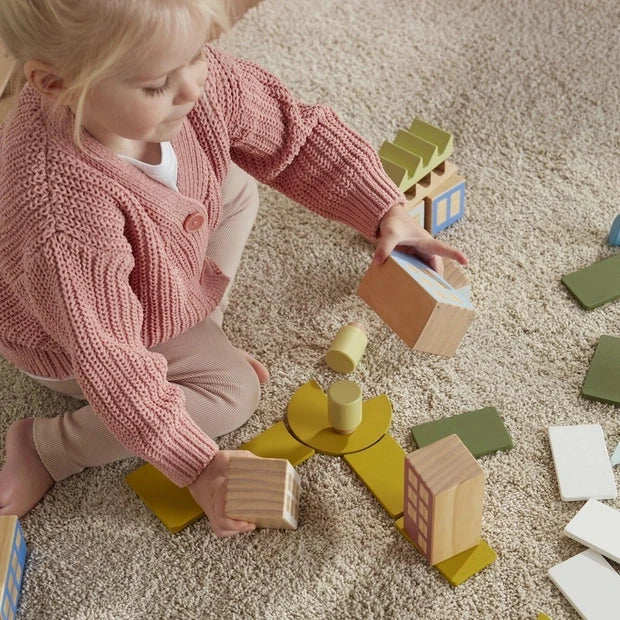 Kinderspielzeug Bauklötze | Stadt Aiden