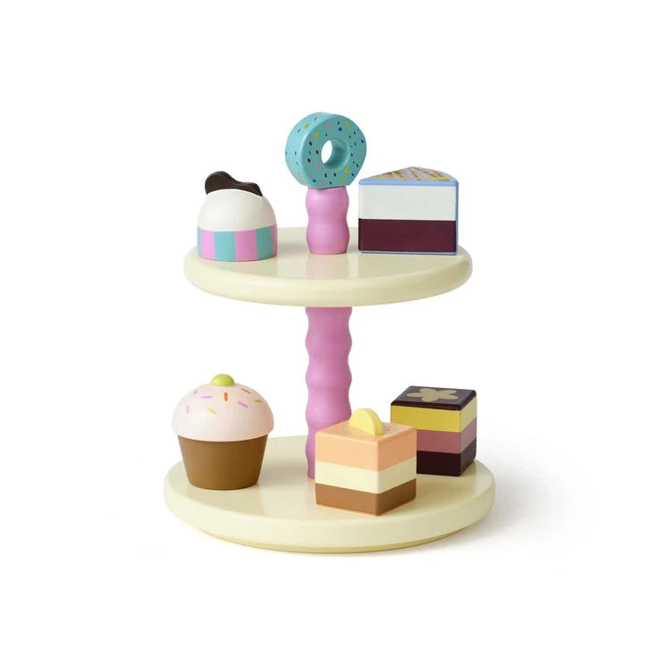 Kinderspielzeug | Kuchenständer mit Gebäck 6-teilig